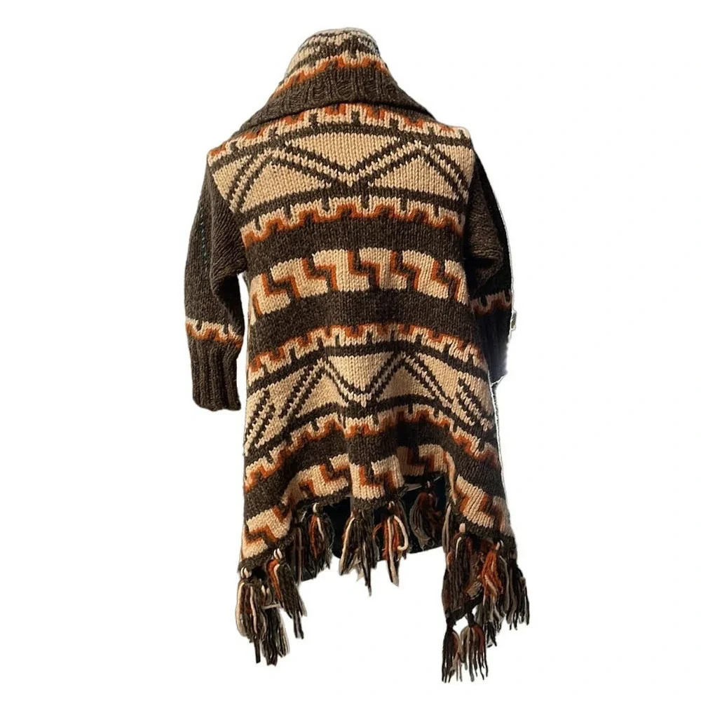 Abercrombie & Fitch Women's Wool Blend Aztec Print Shawl Cardigan Size XS/S‎ - Picture 2 of 10